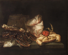 Stilleben mit Fischen und Krebsen by Abraham van Beijeren