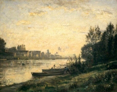 Sunset on a River by Stanislas Lépine