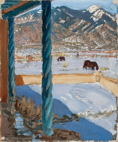 Taos Home in Sunlight by Akseli Gallen-Kallela