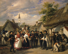 The Arrival of the Bride by Miklós Barabás