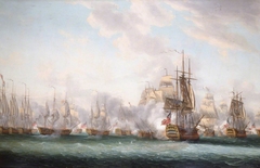 The Battle of the Saints, 12 April 1782 by Nicholas Pocock