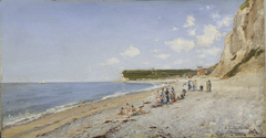 The Beach at Fécamp by Auguste-Emile Flick