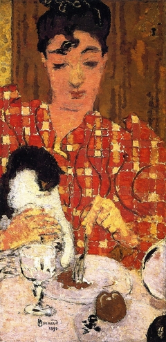 The Checkered Blouse by Pierre Bonnard