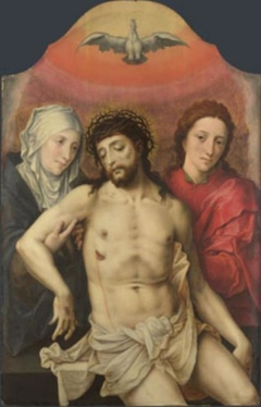 The Dead Christ supported by the Virgin and Saint John by Master of the Prodigal Son