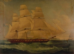 The East Indiaman Providence by Thomas Whitcombe