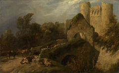 The Entrance to Carisbrooke Castle by Thomas Sidney Cooper