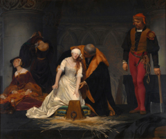 The Execution of Lady Jane Grey by Charles Béranger copy after Paul Delaroche