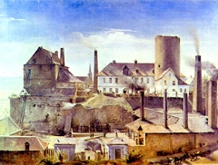 The Factory Mechanische Werkstätten Harkort & Co. in Wetter Castle by Alfred Rethel