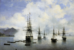 The Landing of N. N. Raevskyi at Subashi by Ivan Ayvazovsky