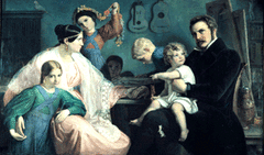 the painter with his family by Wilhelm Lindenschmit the Elder