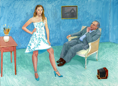 The Photographer & His Daughter (Jim & Chloe McHugh) by David Hockney