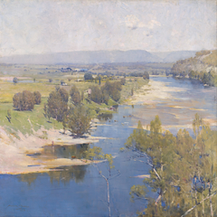 'The purple noon's transparent might' by Arthur Streeton