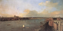 The River Thames Looking Towards Westminster from Lambeth by Canaletto