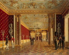 The Throne Room of Empress Maria Fiodorovna in the Winter Palace by Evgraf Fedorovich Krendovsky