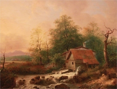 The water mill by Raden Saleh