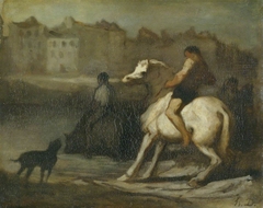 The Watering Place by Honoré Daumier