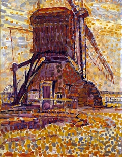 The Winkel Mill, Pointillist Version by Piet Mondrian