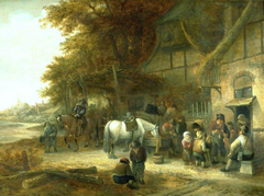 Travellers Halting at an Inn by Isaac van Ostade