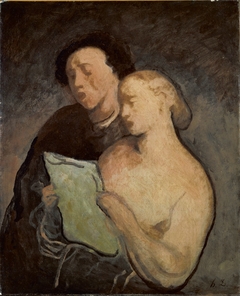 Two Singers by Honoré Daumier