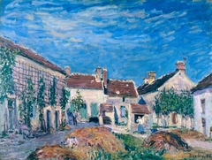 Une cour aux Sablons by Alfred Sisley