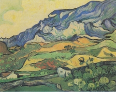 "Les Alpilles", mountain-landscape at Saint-Rémy by Vincent van Gogh