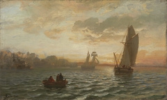 View from the Oslofjord by Hans Gude