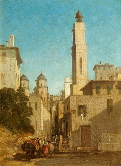 View of a Street in a Mediterranean Town by Fabius Brest