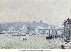 View of the Thames: Charing Cross Bridge by Alfred Sisley