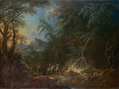 Waldlandschaft "Abend" by Maximilian Joseph Schinnagl