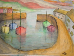 Water Colour Boats 2 by Fraser Wilson