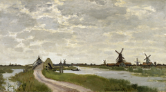 Windmills Near Zaandam by Claude Monet