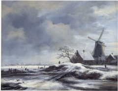 Winter Landscape with a windmill by Jacob van Ruisdael