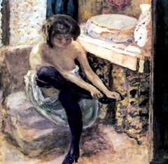 Woman in Black Stockings by Pierre Bonnard