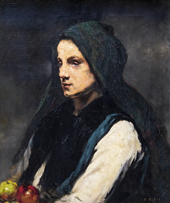 Woman's Head by Augustin Théodule Ribot