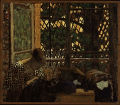 Woman Sewing before a Garden Window by Édouard Vuillard