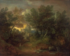 Woody Landscape with Building by Thomas Gainsborough