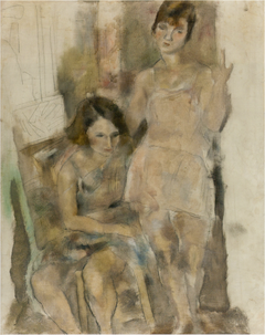 Zimette and Mireille by Jules Pascin