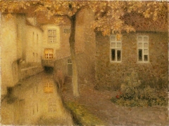 A Canal in Bruges at Dusk by Henri Le Sidaner