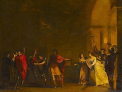 A Council Chamber (The Night Brawl with Cassio and Rodrigo/disturbing of Othello and Desdemona from William Shakespeare's 'Othello', Act II, sc. iii) by John Opie