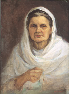 A Portrait of the Artist's Mother, Anisa Smaïsmeh Farroukh by Moustafa Farroukh