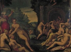 Actaeon Watching Diana and Her Nymphs Bathing by Andreas Göding