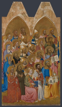 Adoring Saints: Left Main Tier Panel by Jacopo di Cione