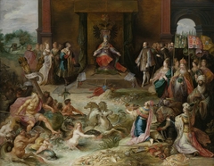 Allegory on the Abdication of Emperor Charles V in Brussels by Frans Francken II