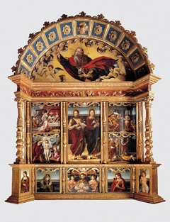 Altarpiece of the Two Saint Johns (eleven panels) by Martín Gómez the Elder