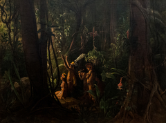 Amazonian Indians Worshiping the Sun God by François-Auguste Biard