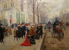 Après l'Office à l'Eglise de la Ste-Trinité by Jean Béraud