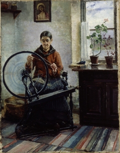 At the Spinning Wheel by Ada Thilen