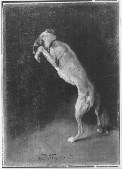 Aufspringender Hund by Joseph Emanuel Weiser