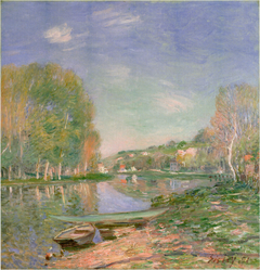 Banks of the Loing River, Morning by Alfred Sisley