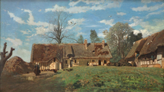 Bauernhof in der Normandie by Constant Troyon